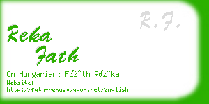 reka fath business card